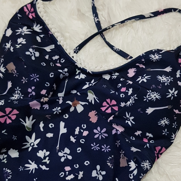 🌴 ONE PIECE SWIMSUIT BODYSUIT FLORAL CROCHETTE - Picture 2 of 8